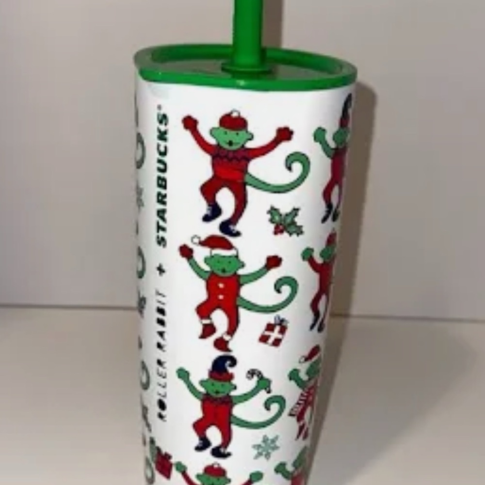 Starbucks Festive Tumbler with Green Lid
